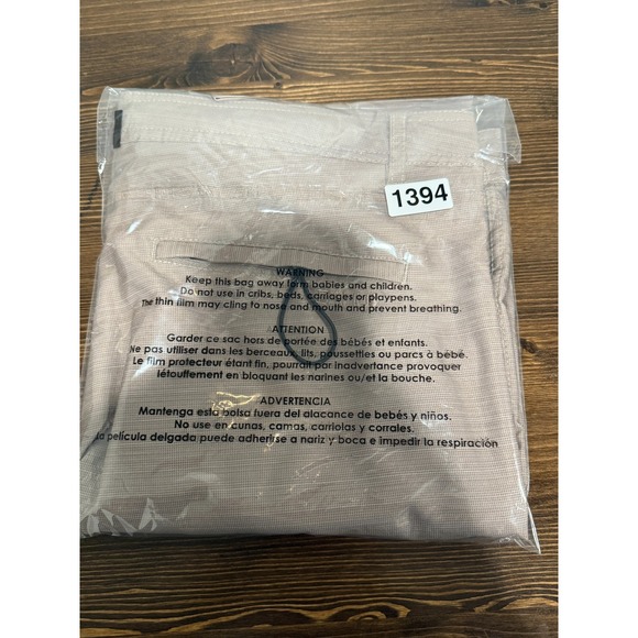 Dahui Hybrid Chino Short Men's Size 38 Beige Flat Front Slash Pocket Performance - Picture 8 of 8